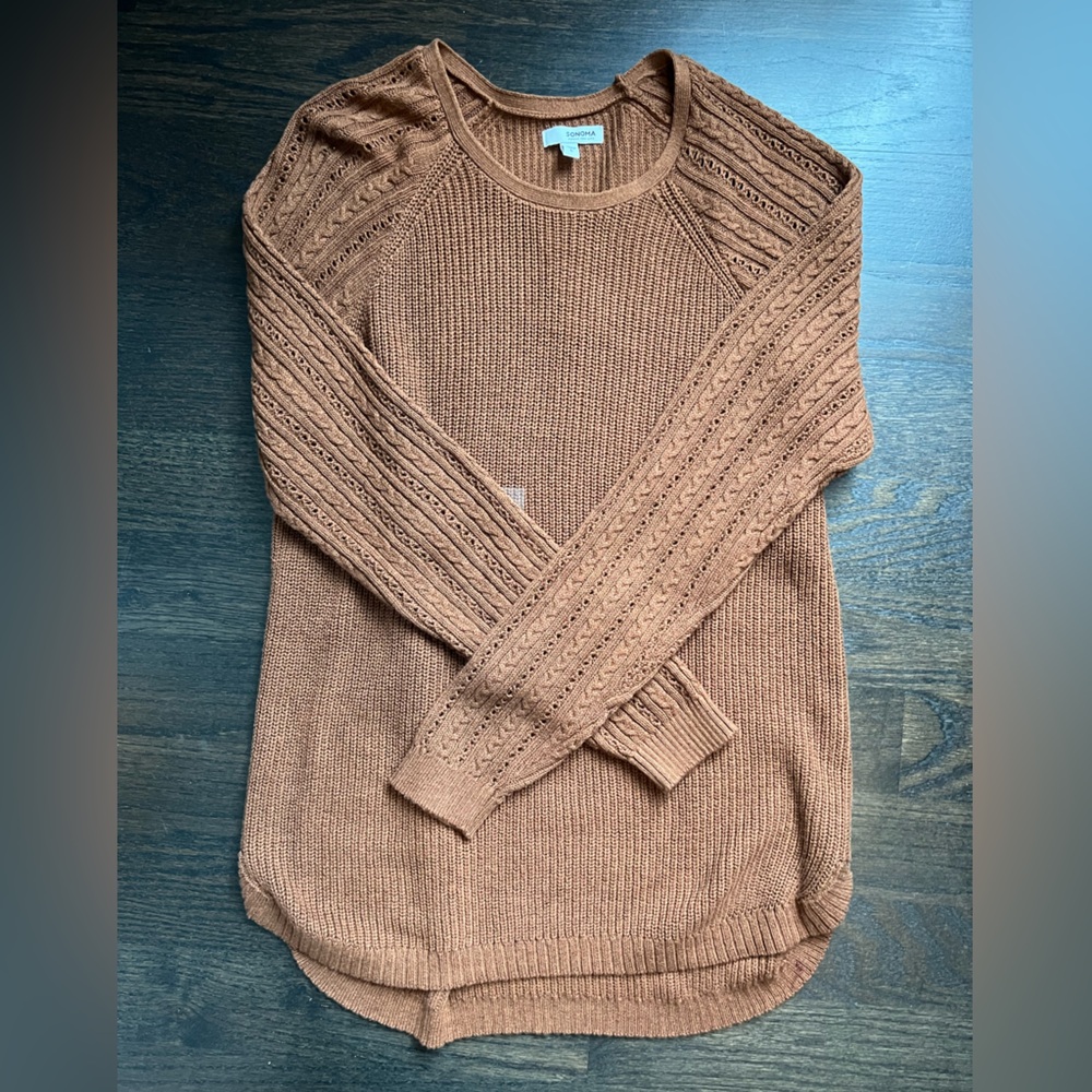 Sonoma Goods For Life Sweater Brown Sz L